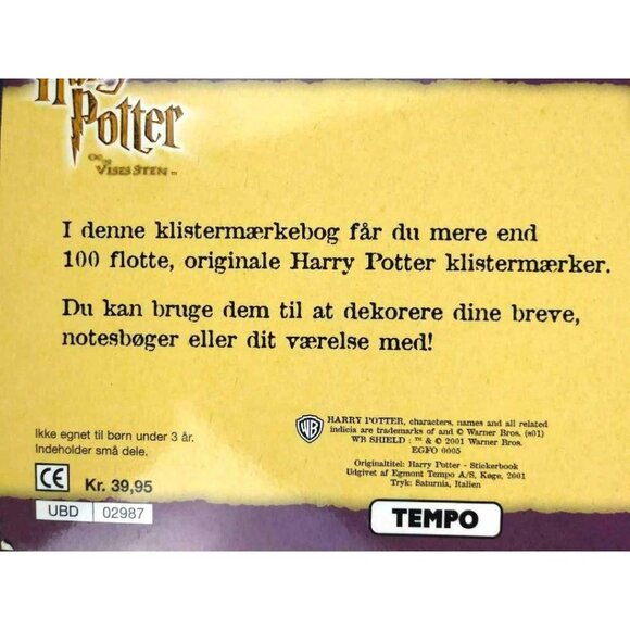 Vintage Harry Potter Sticker Book Denmark New Complete 2001 Klistermaerkebog - Picture 6 of 11
